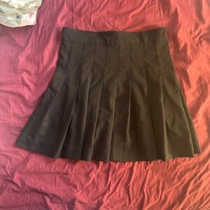 Love Tree Black Pleated Skater Skirt
